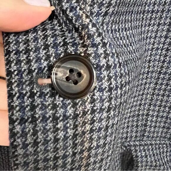 Ralph Lauren grey/navy/black houndstooth blazer 40R - Picture 3 of 8